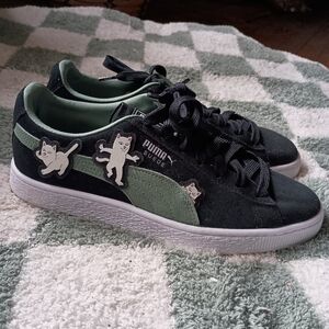 Puma x RipnDip Lord Nermal Green Suede Sneakers